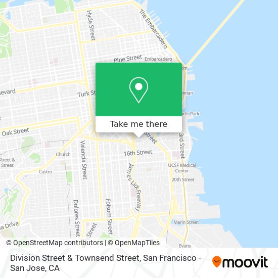 Division Street & Townsend Street map