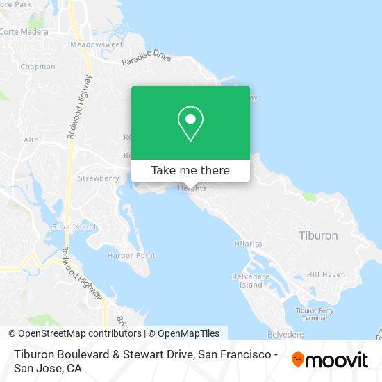 Tiburon Boulevard & Stewart Drive map