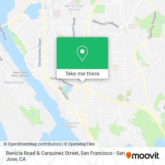 Benicia Road & Carquinez Street map