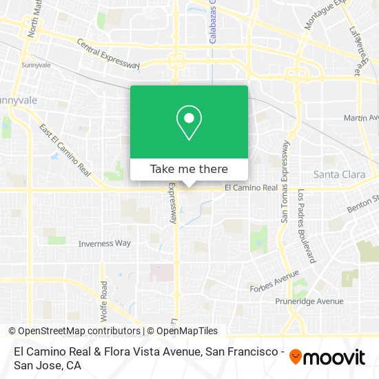 El Camino Real & Flora Vista Avenue map