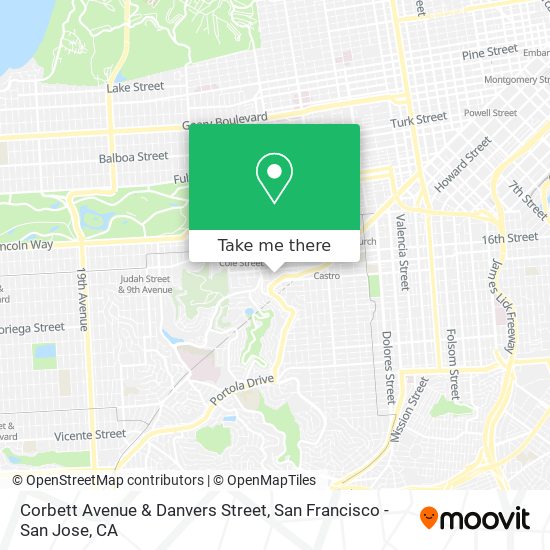 Mapa de Corbett Avenue & Danvers Street