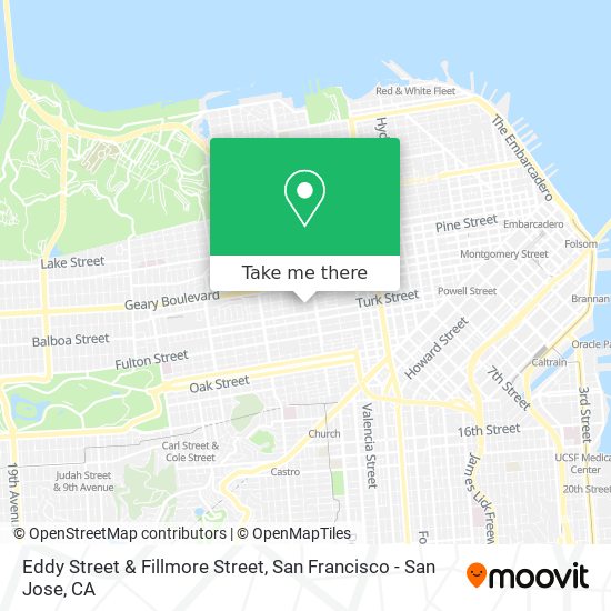 Eddy Street & Fillmore Street map