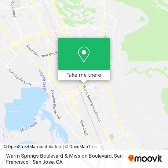 Mapa de Warm Springs Boulevard & Mission Boulevard