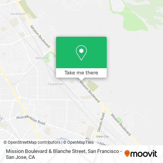 Mission Boulevard & Blanche Street map