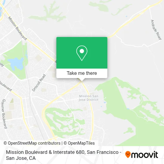 Mission Boulevard & Interstate 680 map