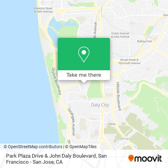 Park Plaza Drive & John Daly Boulevard map