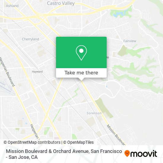 Mapa de Mission Boulevard & Orchard Avenue