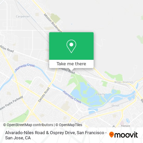 Alvarado-Niles Road & Osprey Drive map