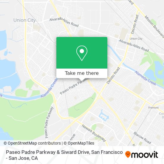 Paseo Padre Parkway & Siward Drive map