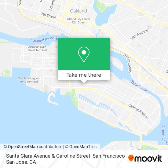 Santa Clara Avenue & Caroline Street map