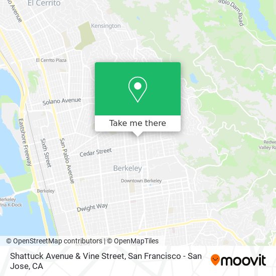 Mapa de Shattuck Avenue & Vine Street