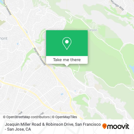 Joaquin Miller Road & Robinson Drive map
