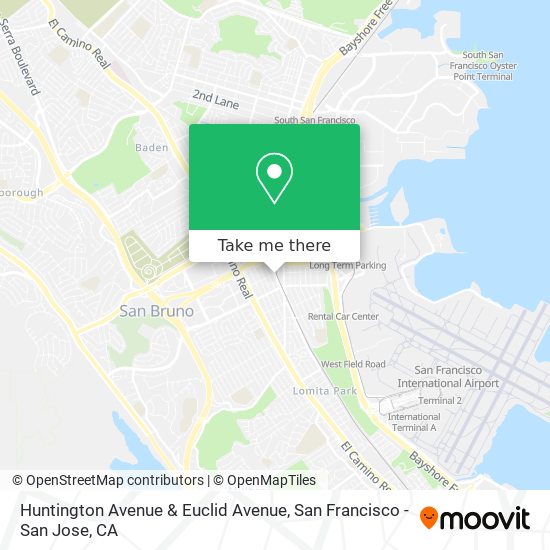Huntington Avenue & Euclid Avenue map