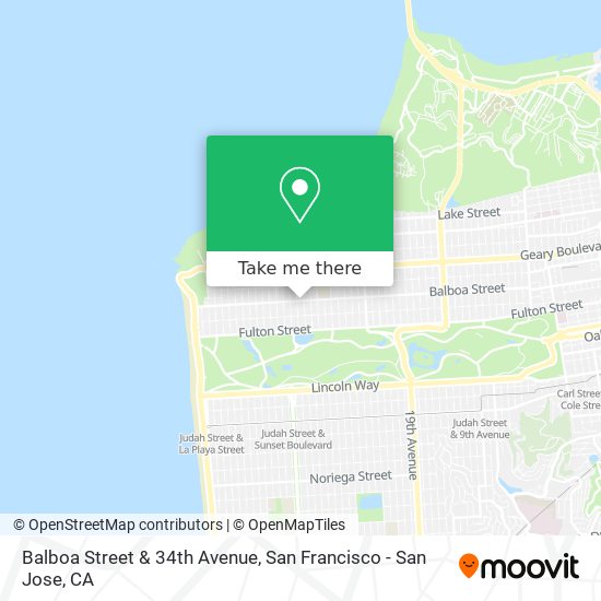 Mapa de Balboa Street & 34th Avenue