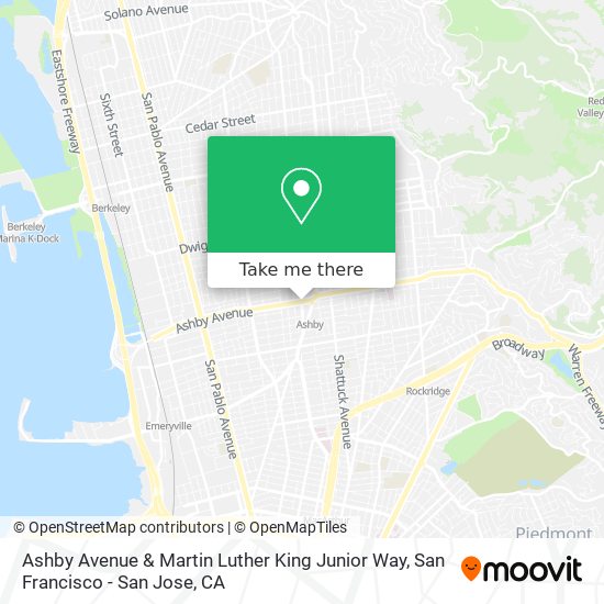 Mapa de Ashby Avenue & Martin Luther King Junior Way