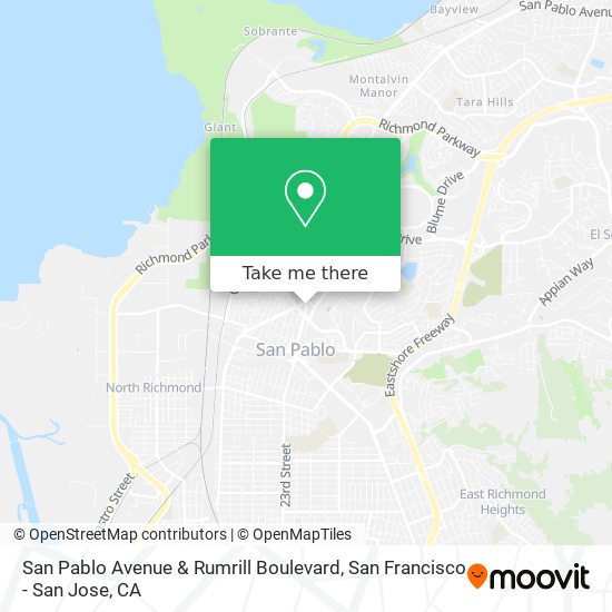 San Pablo Avenue & Rumrill Boulevard map