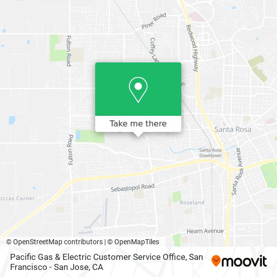 Pacific Gas & Electric Customer Service Office map