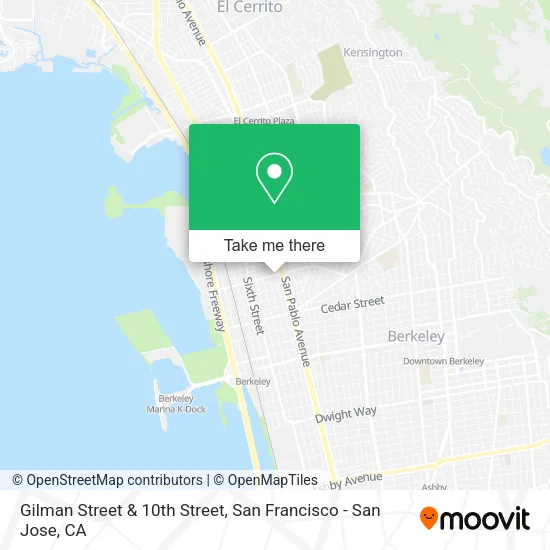 Mapa de Gilman Street & 10th Street