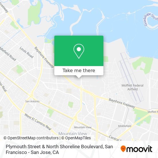 Mapa de Plymouth Street & North Shoreline Boulevard