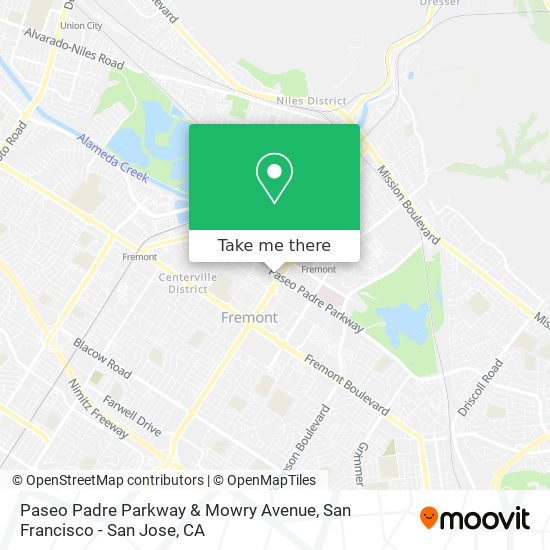 Mapa de Paseo Padre Parkway & Mowry Avenue