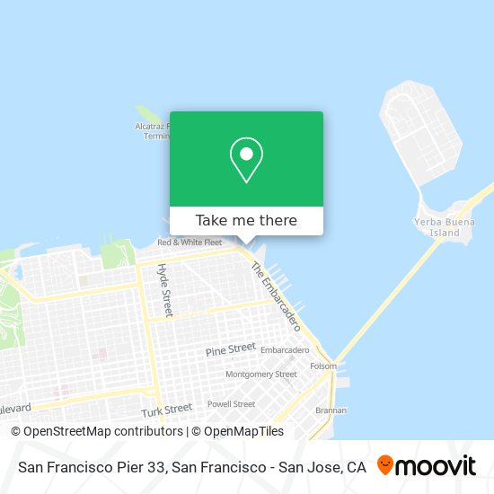 San Francisco Pier 33 map