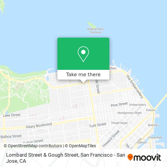 Mapa de Lombard Street & Gough Street
