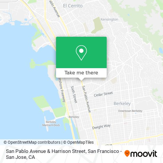 San Pablo Avenue & Harrison Street map