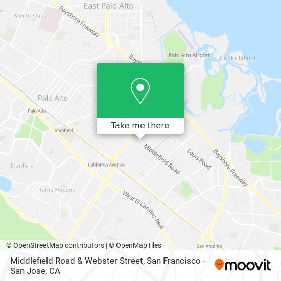 Mapa de Middlefield Road & Webster Street