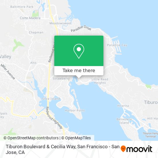 Tiburon Boulevard & Cecilia Way map