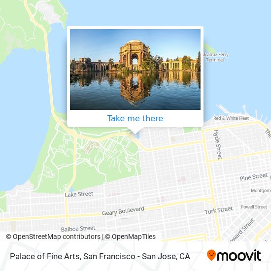 Palace of Fine Arts map