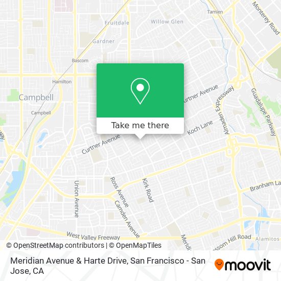 Meridian Avenue & Harte Drive map