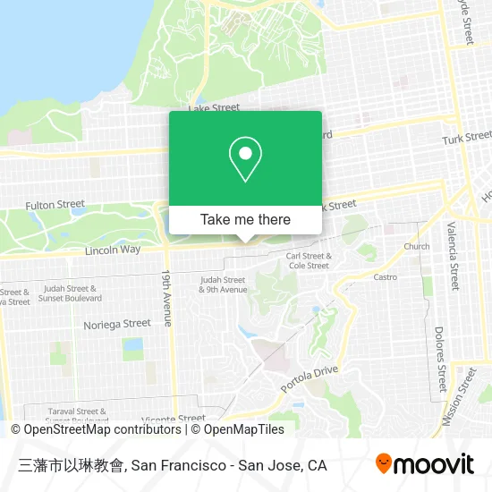 Mapa de 三藩市以琳教會