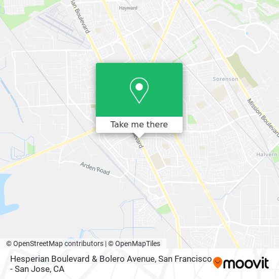 Hesperian Boulevard & Bolero Avenue map