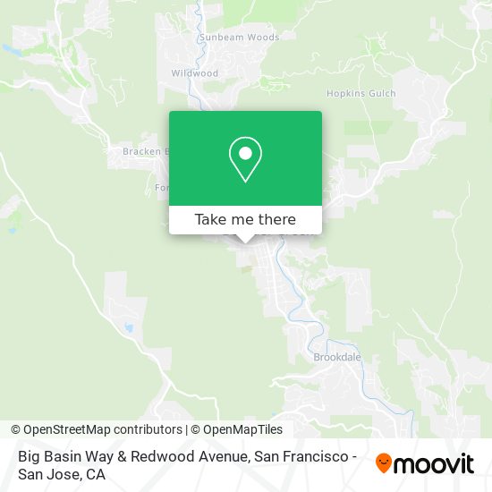Mapa de Big Basin Way & Redwood Avenue