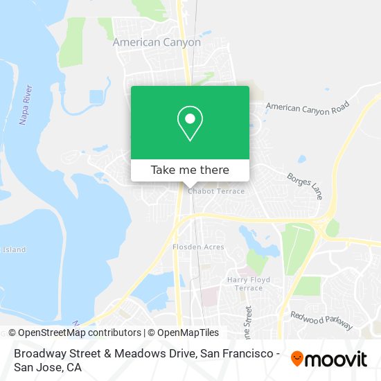 Mapa de Broadway Street & Meadows Drive