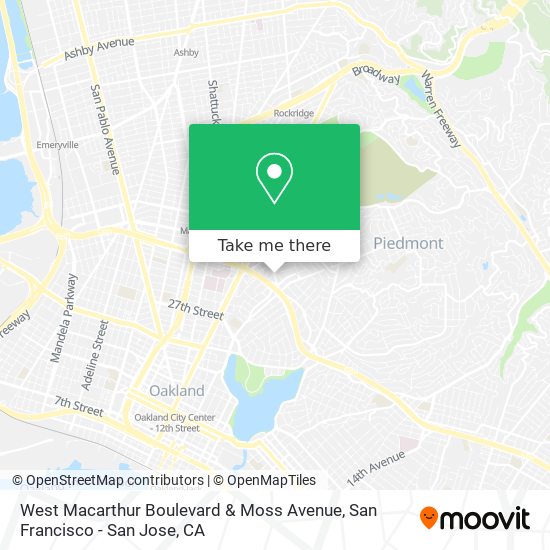 West Macarthur Boulevard & Moss Avenue map