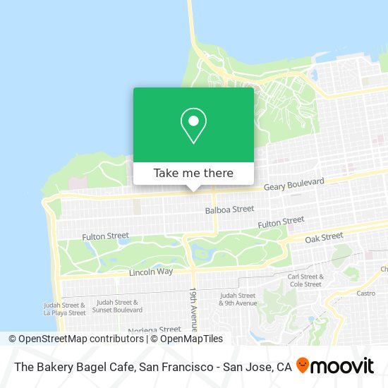 The Bakery Bagel Cafe map