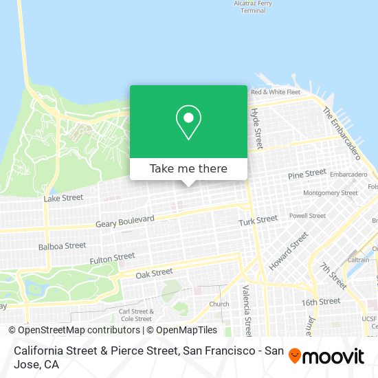 Mapa de California Street & Pierce Street