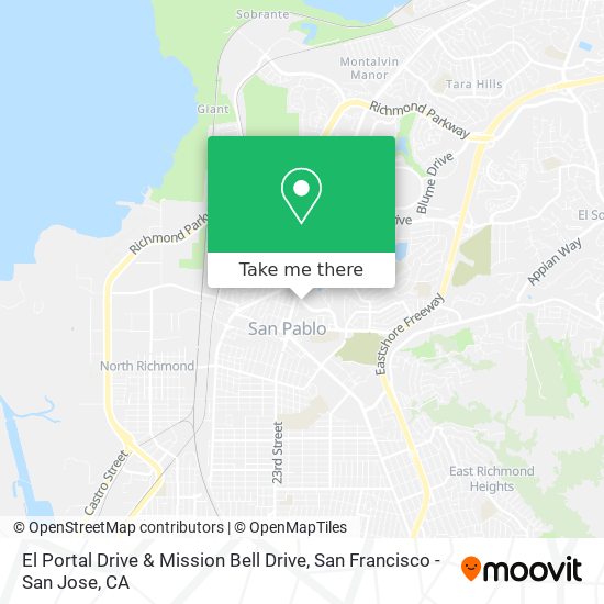El Portal Drive & Mission Bell Drive map