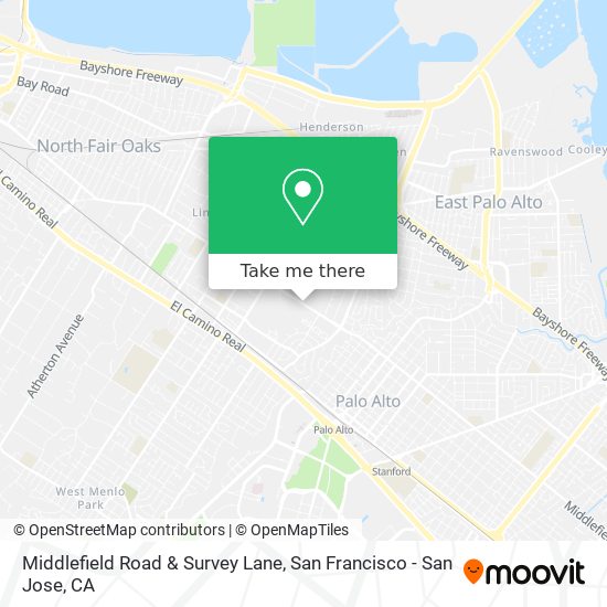 Middlefield Road & Survey Lane map