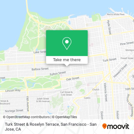 Turk Street & Roselyn Terrace map