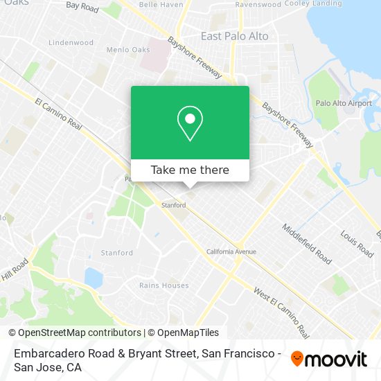 Mapa de Embarcadero Road & Bryant Street