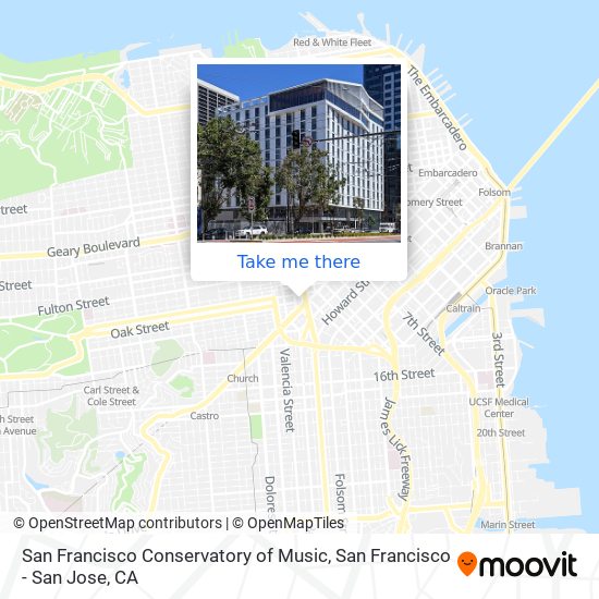 San Francisco Conservatory of Music map