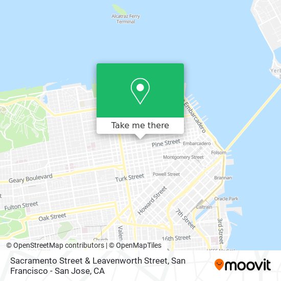 Sacramento Street & Leavenworth Street map