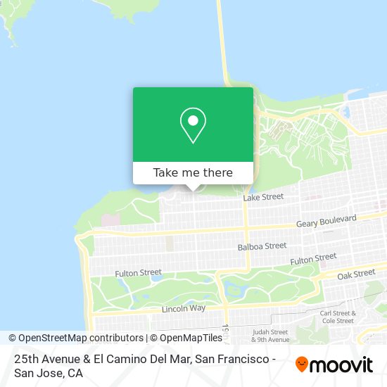 Mapa de 25th Avenue & El Camino Del Mar