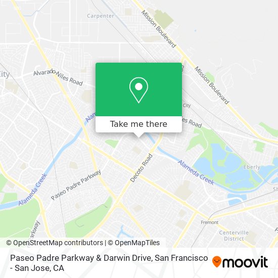 Paseo Padre Parkway & Darwin Drive map
