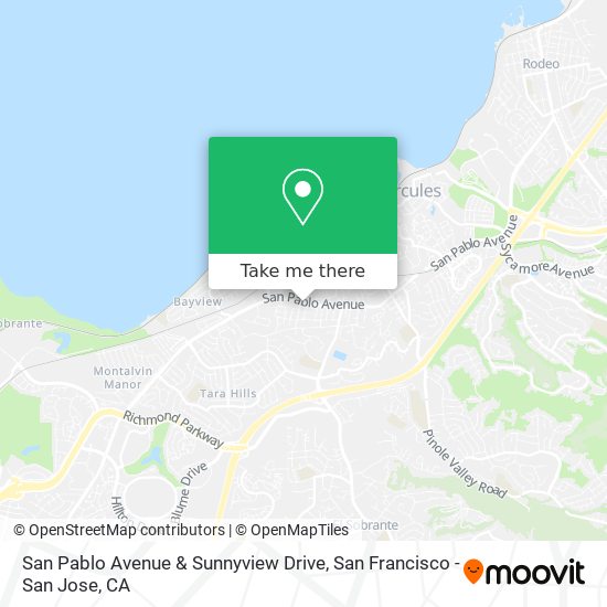 San Pablo Avenue & Sunnyview Drive map