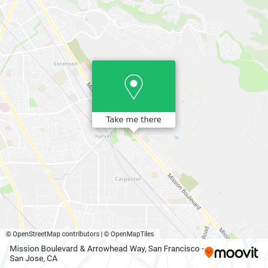 Mission Boulevard & Arrowhead Way map