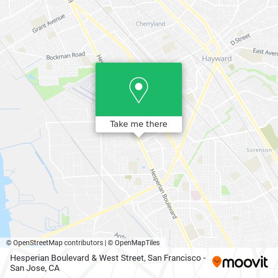 Hesperian Boulevard & West Street map