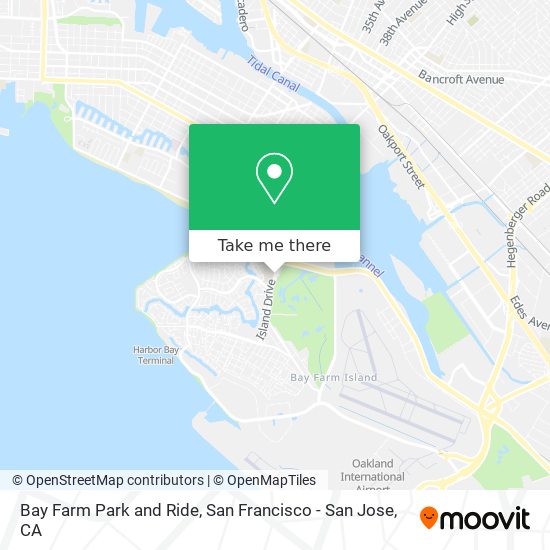 Bay Farm Park and Ride map
